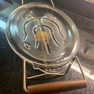 Glasbake Meat Platter w Warming Stand